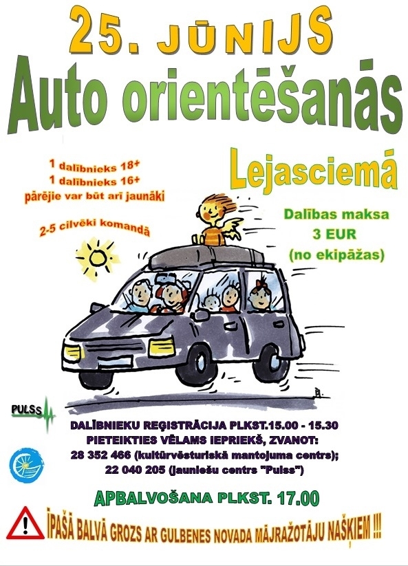 Lejasciemā – autoorientēšanās sacensības