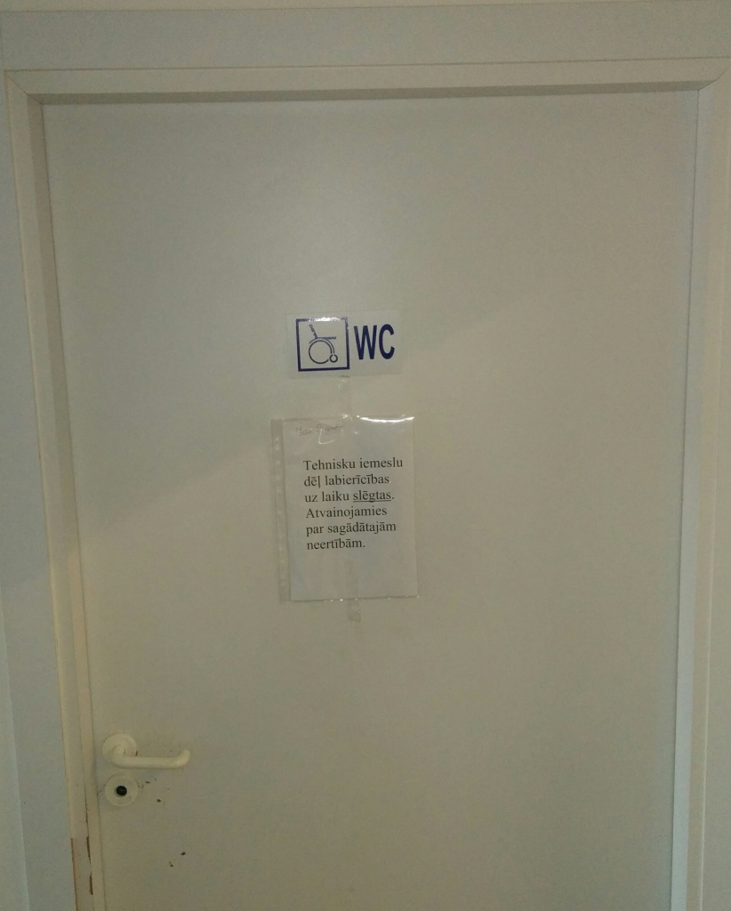 Vai veikala tualetēm ilgstošas tehniskas problēmas?