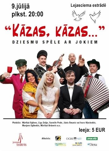Lejasciema estrādē - dziesmu spēle ar jokiem "Kāzas, kāzas..."
