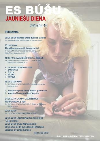 Gulbenes Pilsētas svētki: Jauniešu diena 2016" Es būšu"