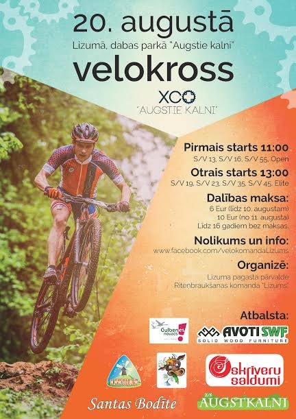 Lizuma dabas parkā "Augstie kalni" - velokross