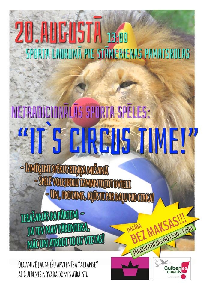 Stāmerienā - Netradicionālās sporta spēles "It's circus time!"