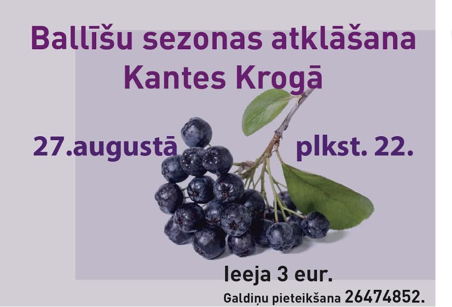  Kantes krogā atklās Ballīšu sezonu