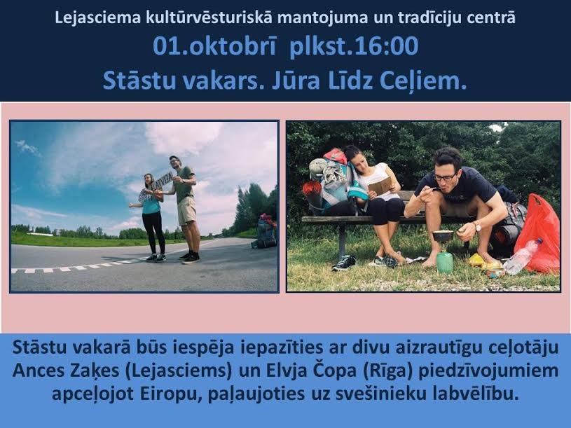 Lejasciemā - stāstu vakars "Jūra līdz ceļiem"