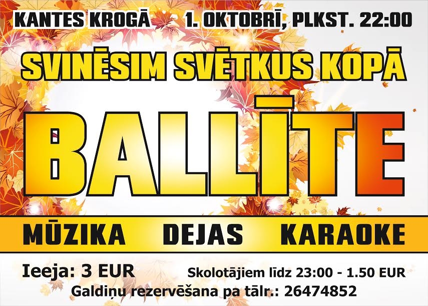 Kantes krogā - balle "Svinēsim svētkus kopā"