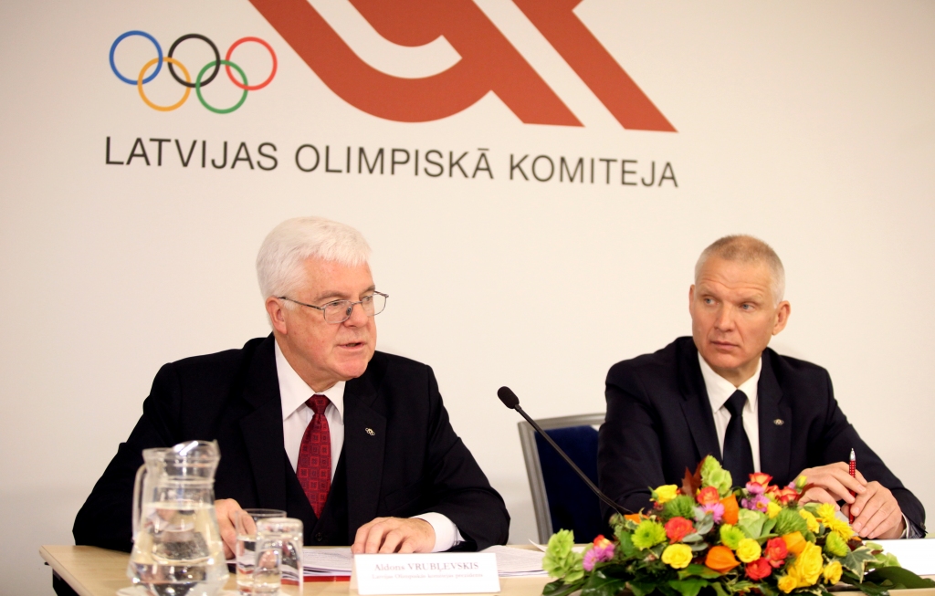 FOTO: Vrubļevskis un Tikmers pārliecinoši saglabā amatus LOK vadībā