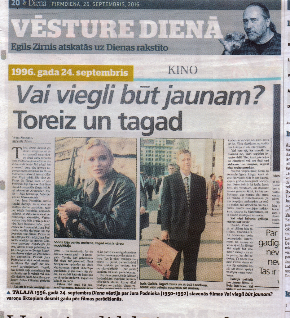 Vēsture Dienā: Vai viegli kļūt vecākam?