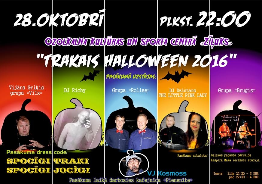 Ozolkalna kultūras un sporta centrā "Zīļuks" - "Trakais Halloween 2016"