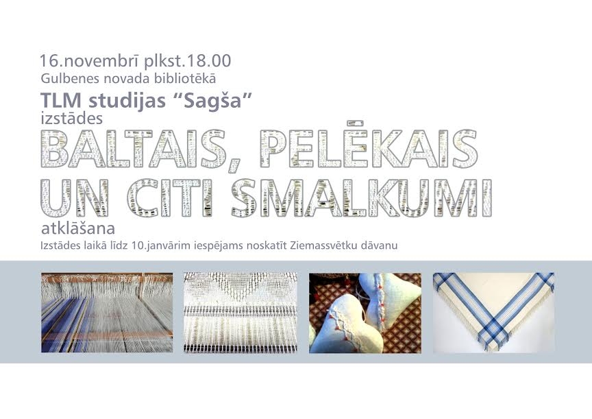 Bibliotēkā atklās TLM studijas izstādi "Baltais, pelēkais un citi smalkumi"