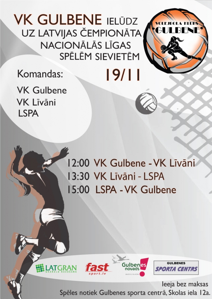Dāmu Nacionālās volejbola līgas spēles