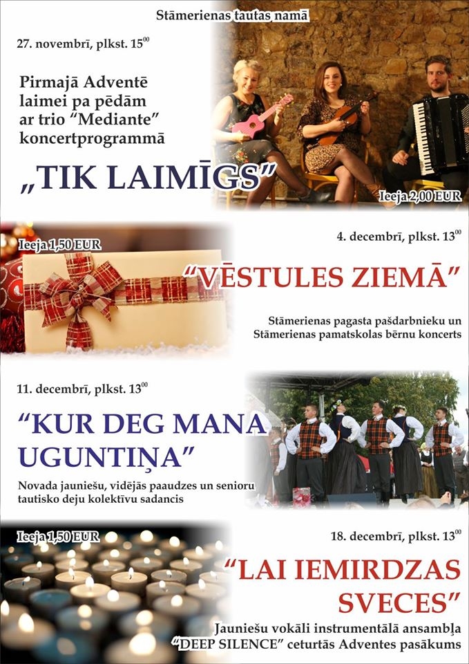 Stāmerienā - pirmās adventes pasākums