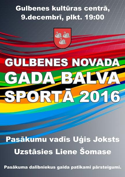 "Gulbenes novada gada balva sportā 2016"