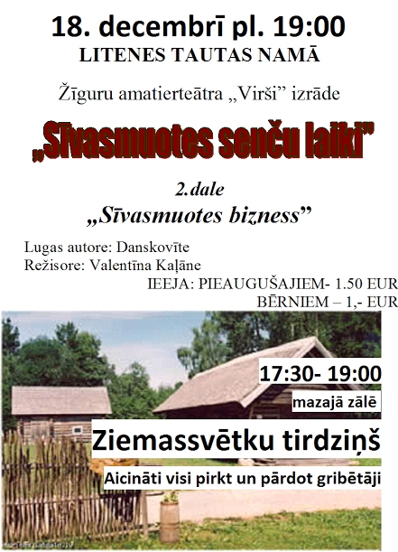 Litenē ar izrādi viesosies Žīguru amatierteātris "Virši"