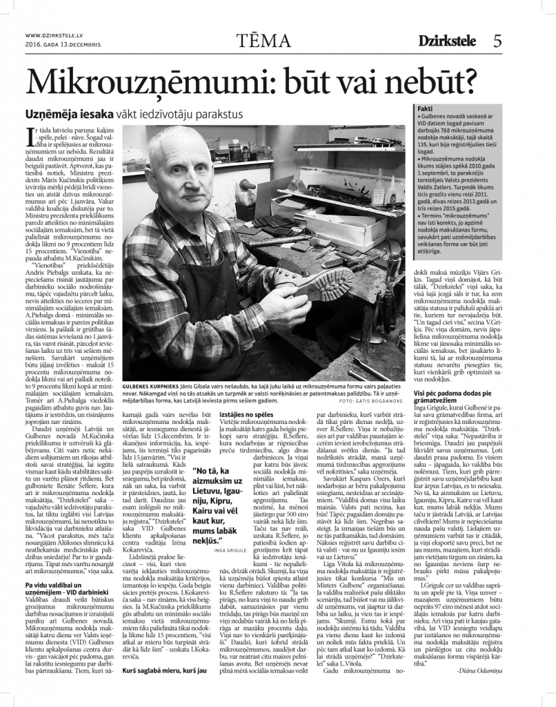 Mikrouzņēmumi tomēr dzīvos