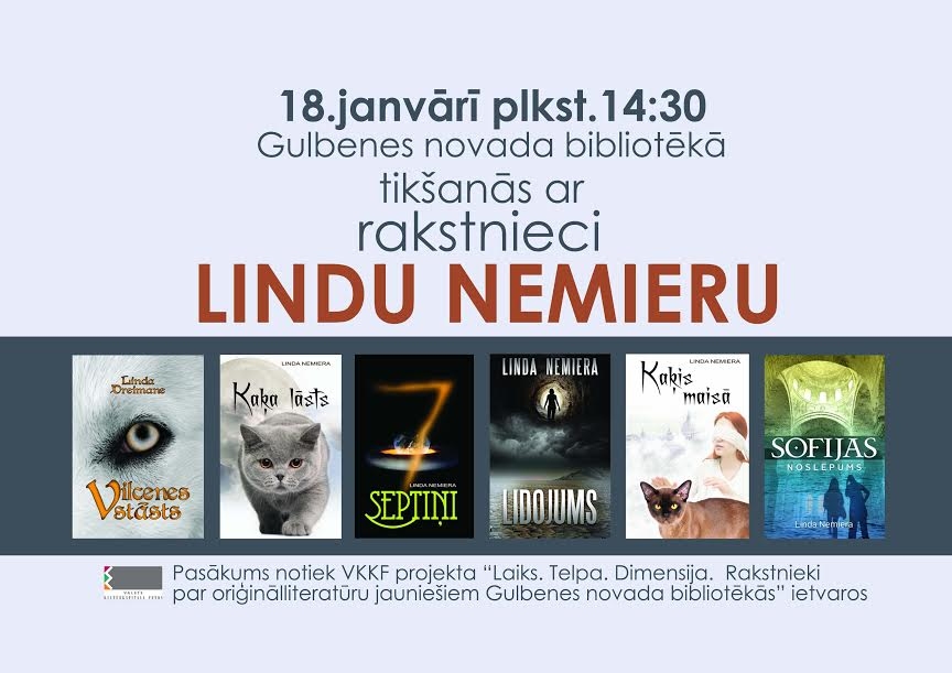 Gulbenes novada bibliotēkā - tikšanās ar rakstnieci Lindu Nemieru