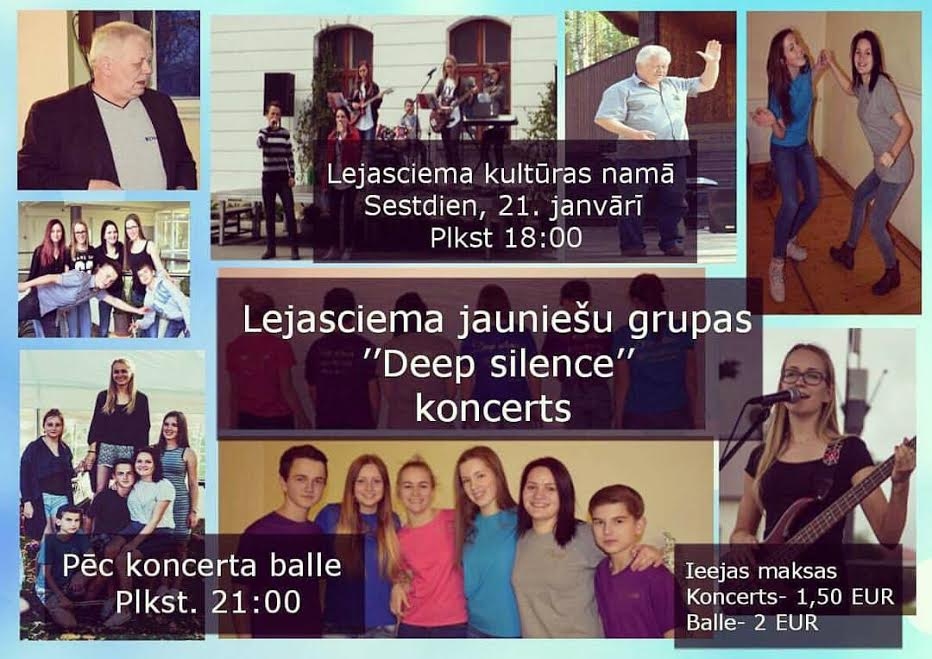 Lejasciema kultūras namā - Lejasciema jauniešu grupas "Deep silence" koncerts