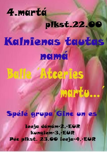 Kalnienā - balle "Atceries martu..."