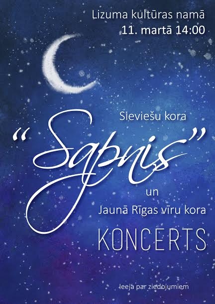 Lizumā - sieviešu kora "Sapnis" un Jaunā Rīgas vīru kora koncerts