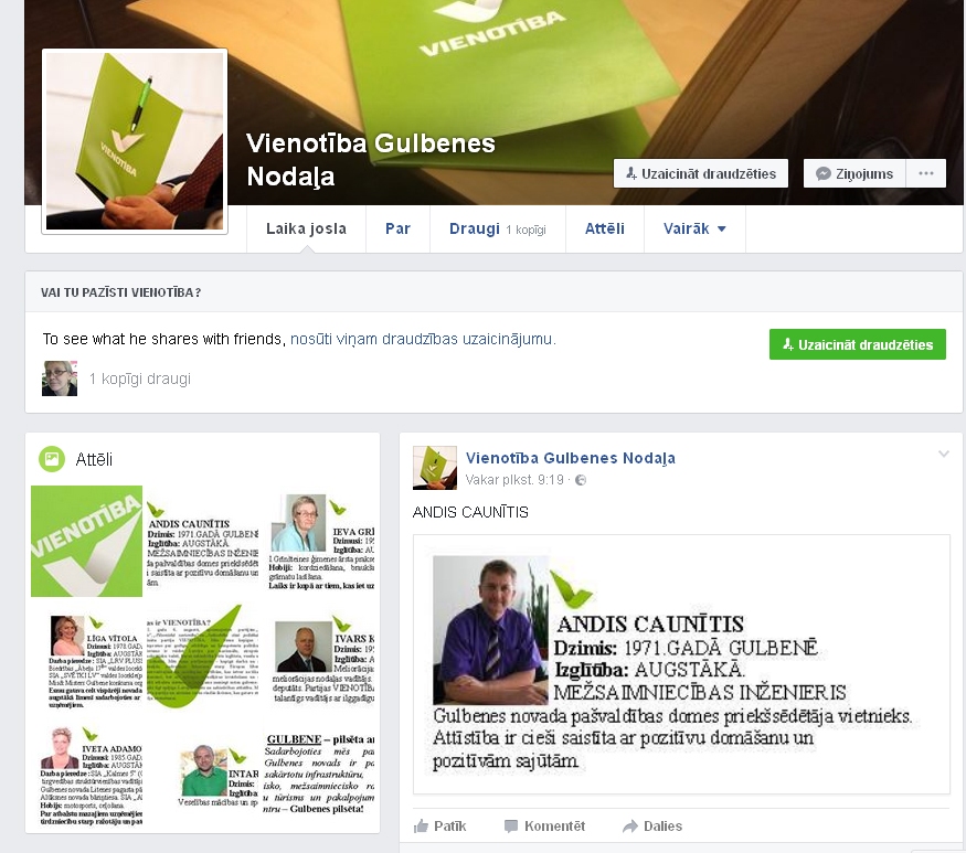 Sociālajos tīklos pirmie reklamējas “Vienotība” un “zemnieki”