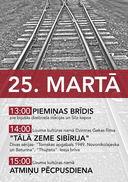 Komunistiskā genocīda upuru piemiņas dienas pasākumi Lizumā