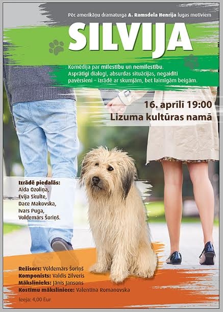 Lizuma kultūras namā - komēdija "Silvija"