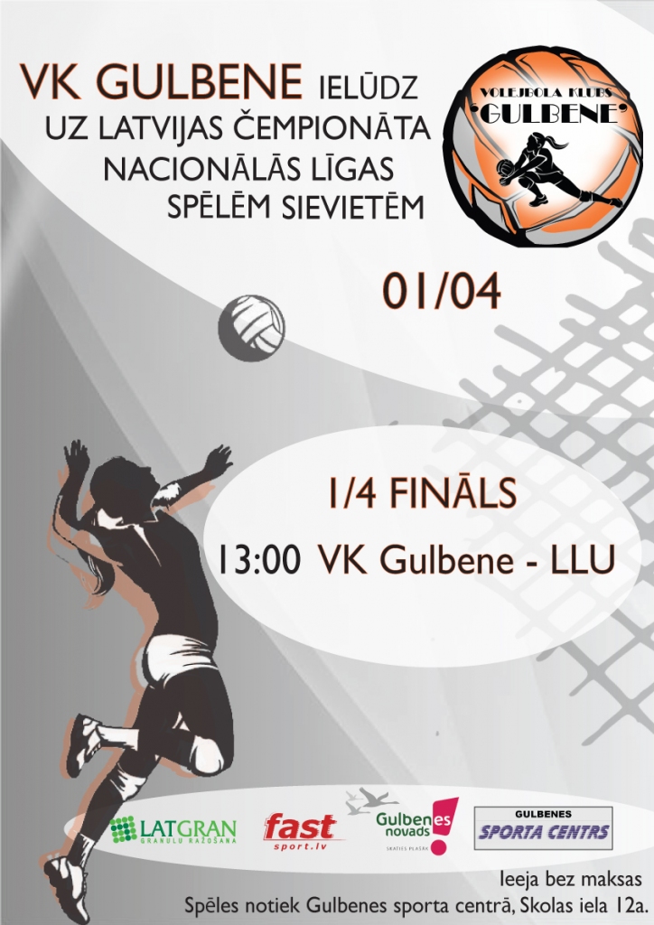 Latvijas čempionāta Nacionālās līgas spēles volejbolā sievietēm: VK "Gulbene" : LLU
