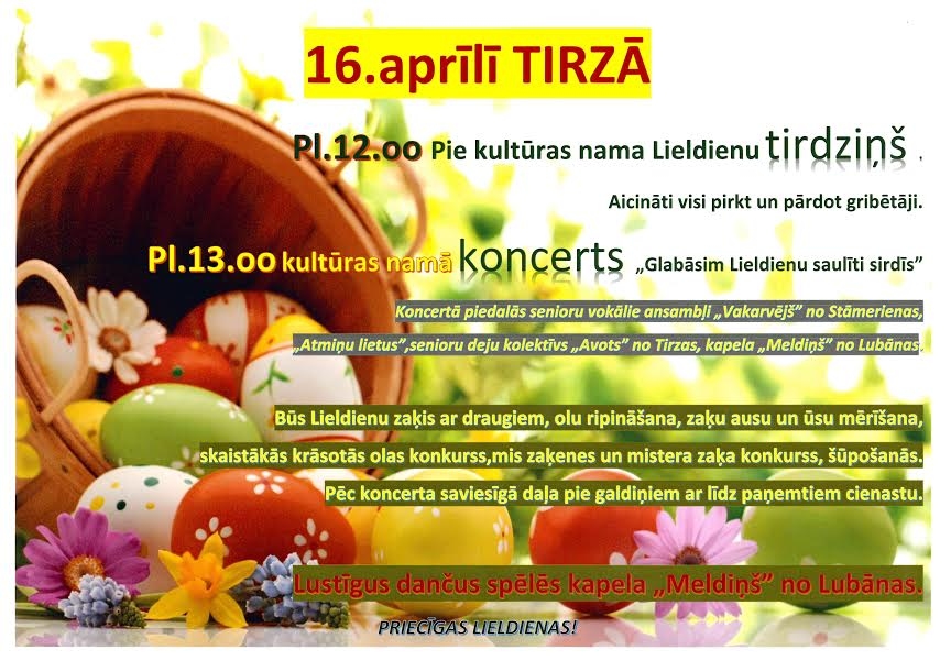 Lieldienu pasākums Tirzā