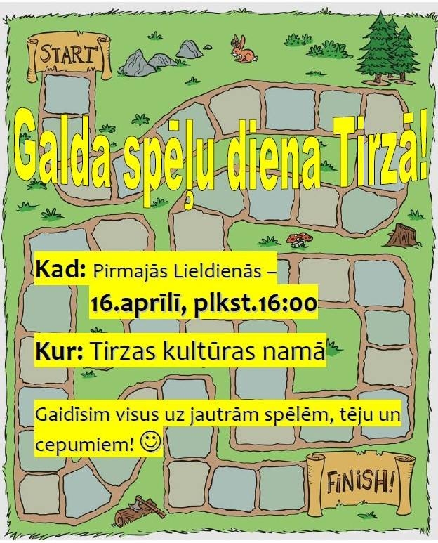 Galda spēļu diena Tirzā