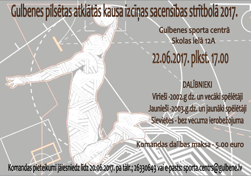 Gulbenes pilsētas atklātās kausa izcīņas sacensības strītbolā