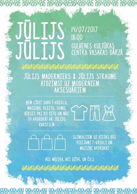 Gulbenes kultūras centra vasaras dārzā - "Jūlijs. Jūlijs"