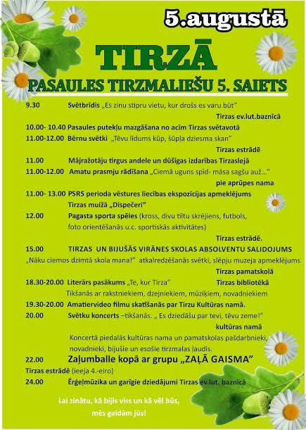  Pasaules tirzmaliešu 5.saiets