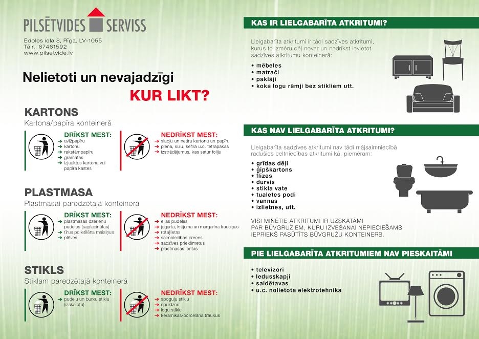 Atkritumu šķirošana Gulbenes novadā