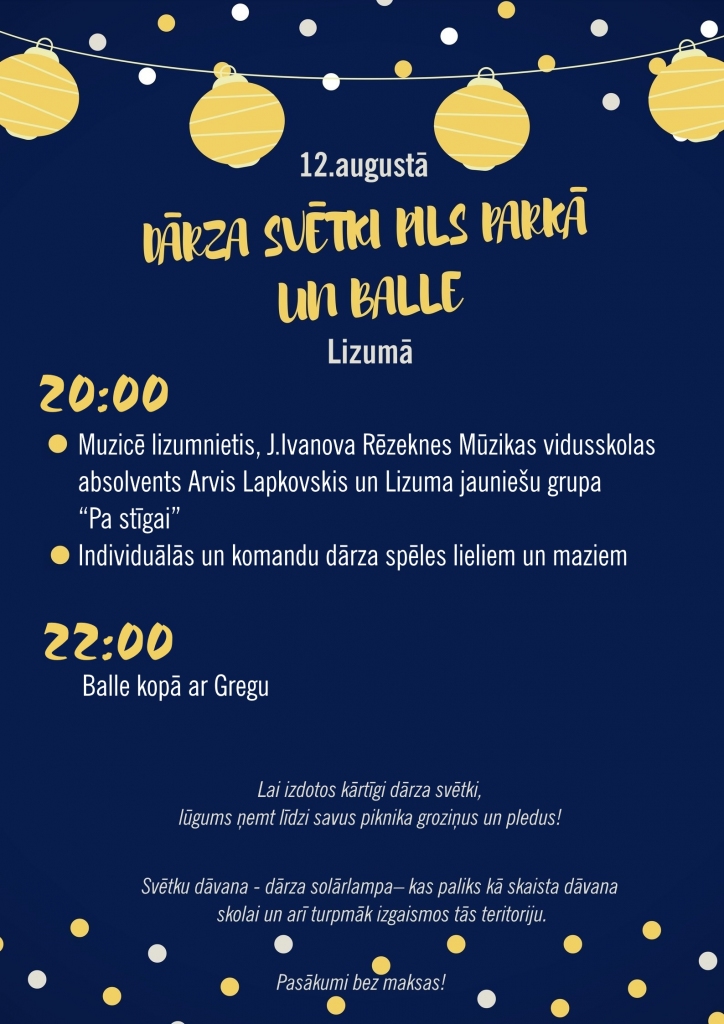 Lizumā - Dārza svētki un balle