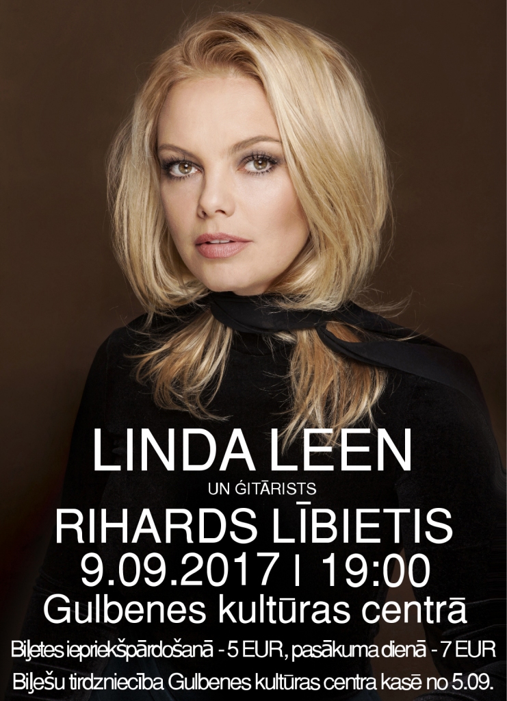 Gulbenes kultūras centrā - Lindas Leen koncerts