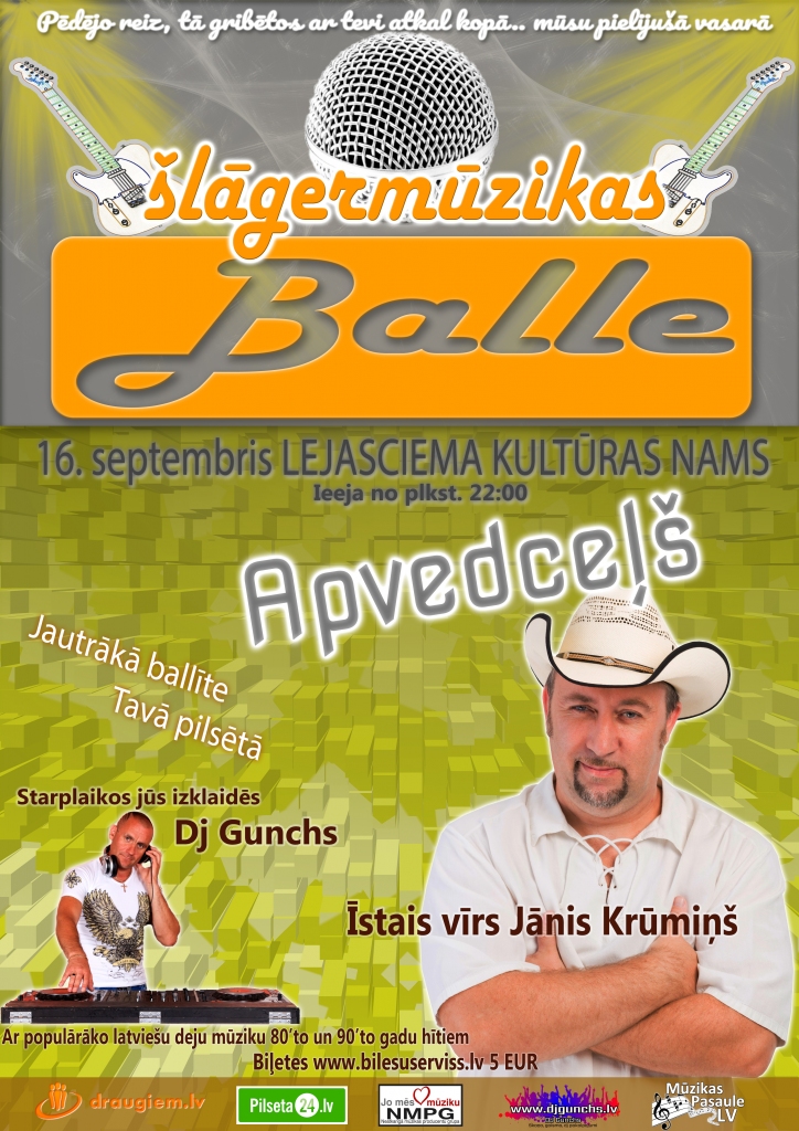 Lejasciemā - šlāgermūzikas balle kopā ar grupu "Apvedceļš"