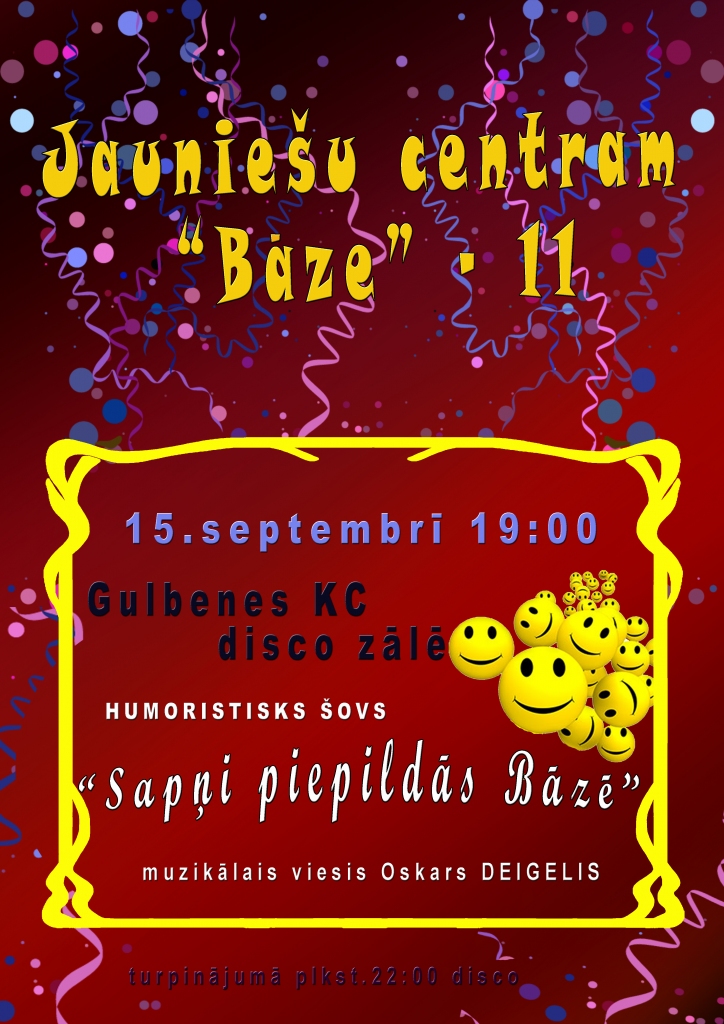 Jauniešu centrs Bāze svin 11. gadadienu
