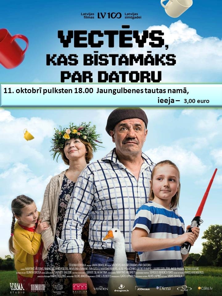 Jaungulbenē demonstrēs filmu "Vectēvs, kas bīstamāks par datoru"