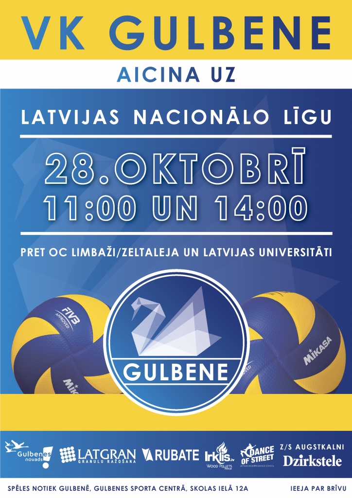Gulbenes sporta centrā - Latvijas Nacionālā līga volejbolā