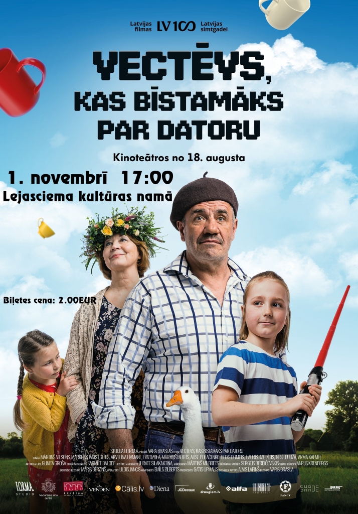 Lejasciemā demonstrēs filmu "Vectēvs, kas bīstamāks par datoru"