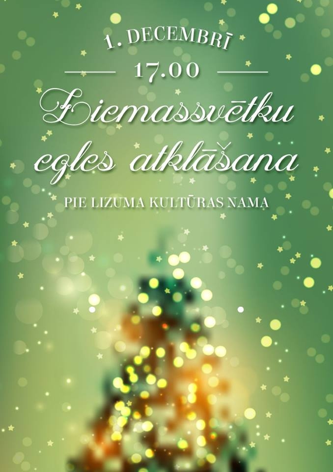 Lizuma pagasta Ziemassvētku egles atklāšana