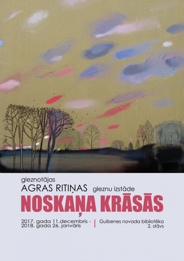 Bibliotēkā - gleznotājas Agras Ritiņas gleznu izstāde "Noskaņa Krāsās"