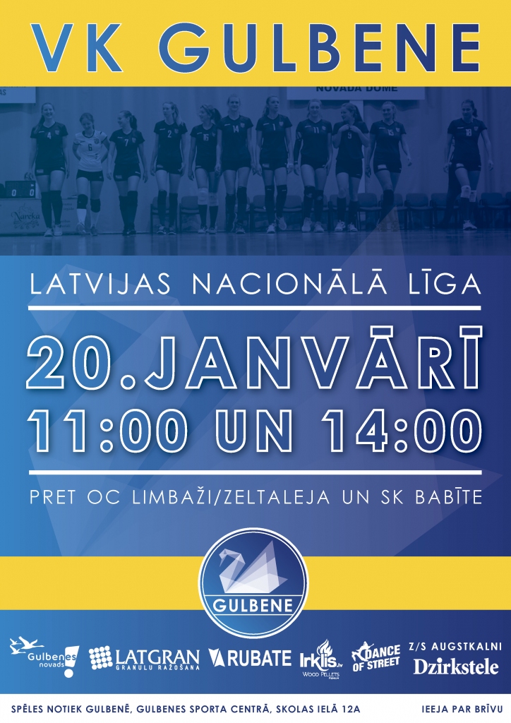 Latvijas Nacionālās līgas sacensības volejbolā: VK "Gulbene" pret OC "Limbaži/Zeltaleja"