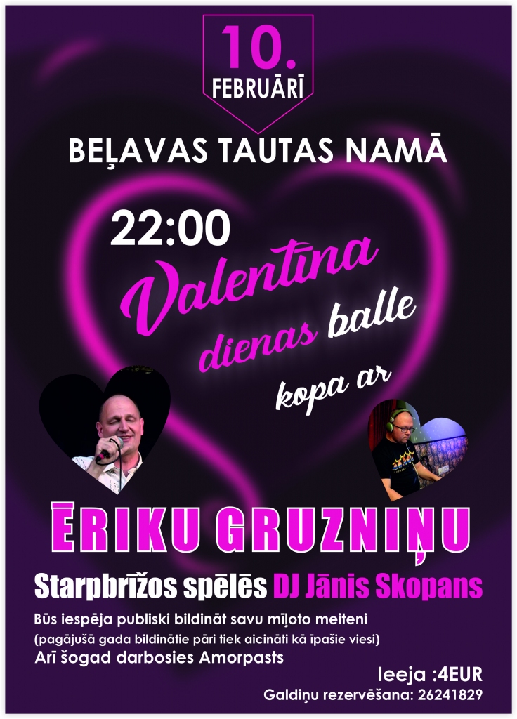 Beļavā - Valentīna dienas balle kopā ar Ēriku Gruzniņu
