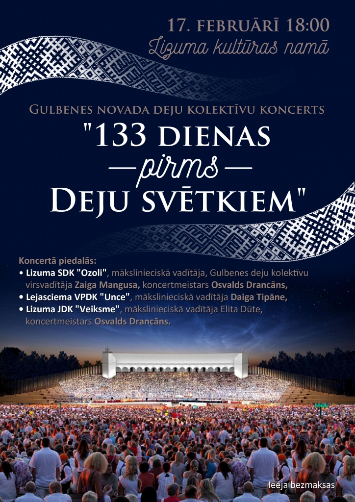 Gulbenes novada deju kolektīvu koncerts "133 dienas pirms Deju svētkiem"
