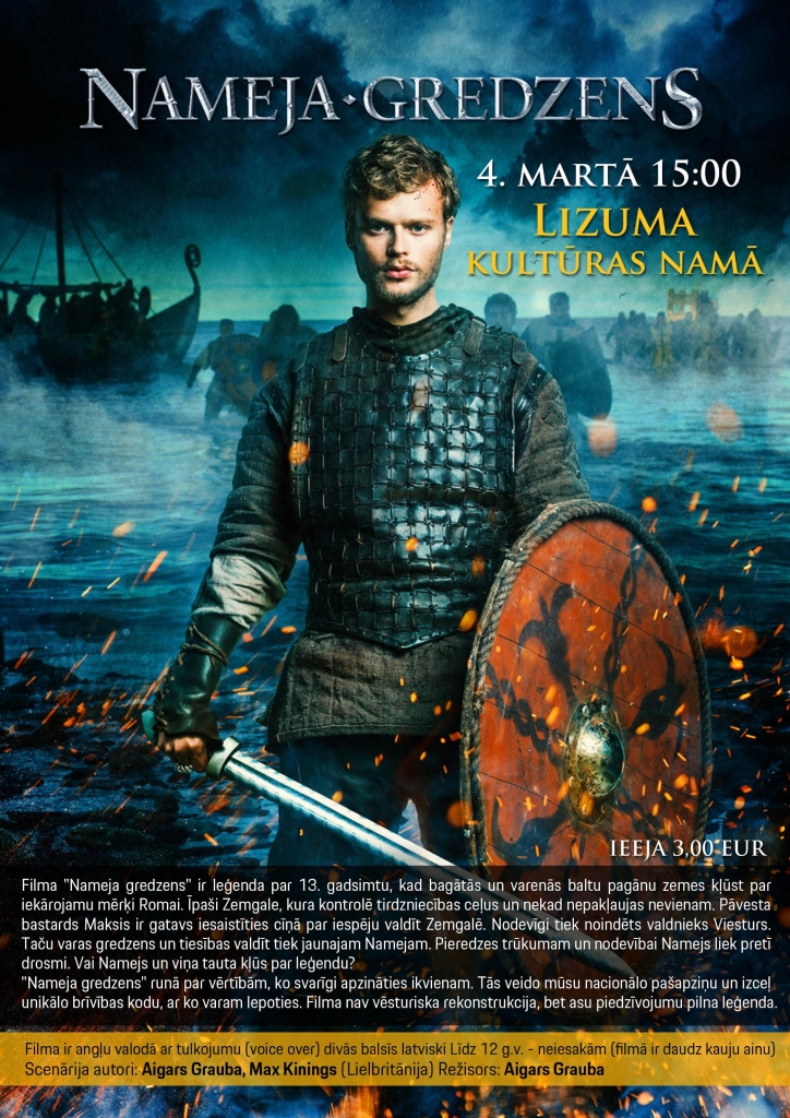 Lizumā demonstrēs spēlfilmu "Nameja gredzens"