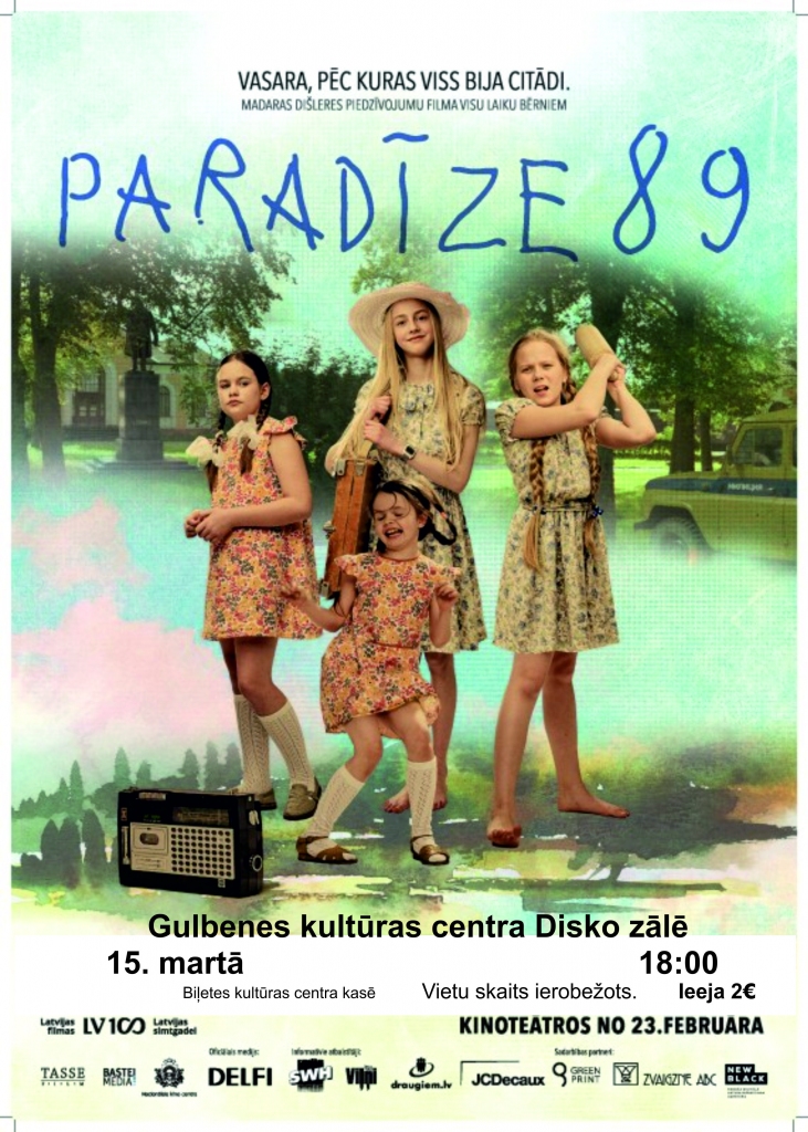 Gulbenes kultūras centra diskozālē - spēlfilma "Paradīze89"