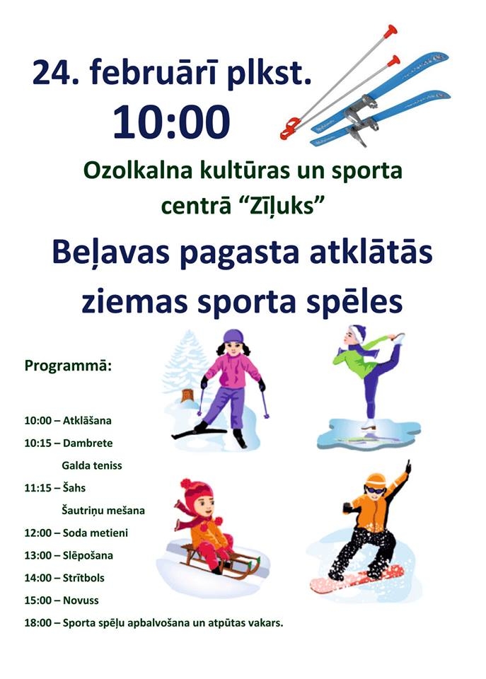 Beļavas pagasta atklātās ziemas sporta spēles