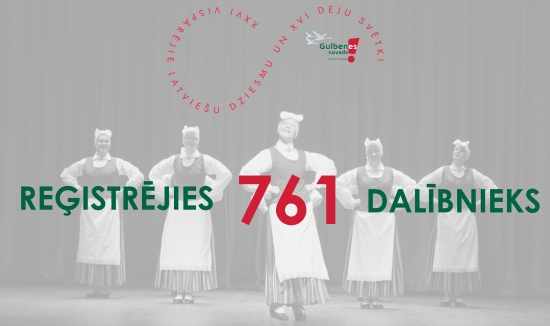 Dziesmu un Deju svētkiem reģistrējies 761 novada potenciālais dalībnieks