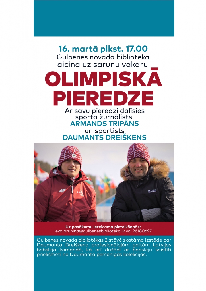Bibliotēkā - sarunu vakars ar sporta žurnālistu Armandu Tripānu un Daumantu Dreiškenu