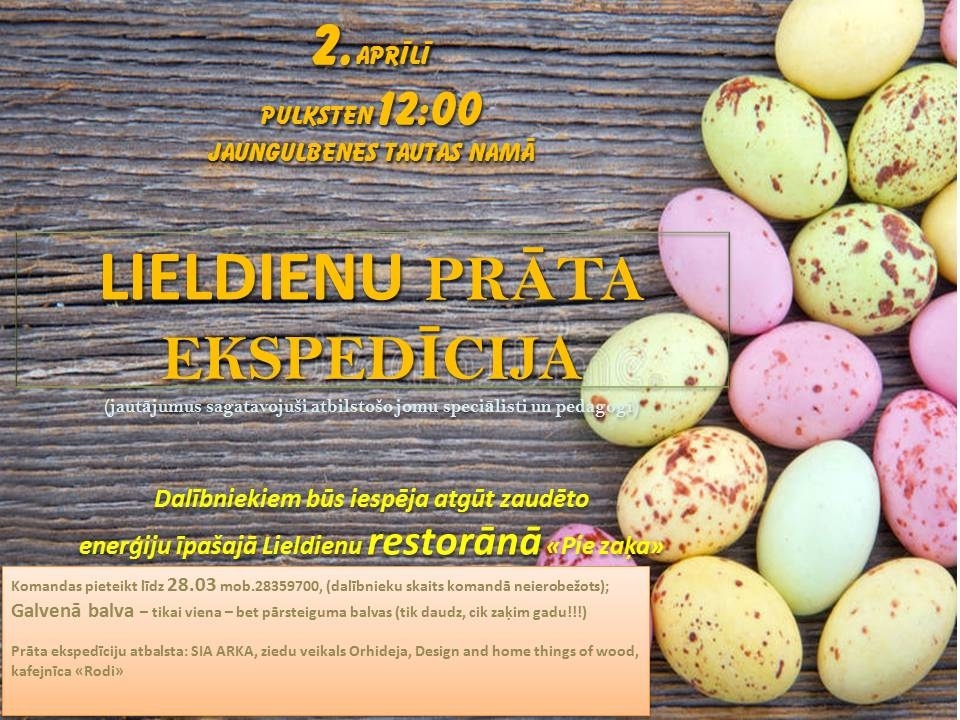 Jaungulbenes tautas namā - Lieldienu prāta ekspedīcija